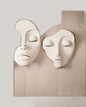 Wabi-Sabi 3D Face Wall Relief Art
