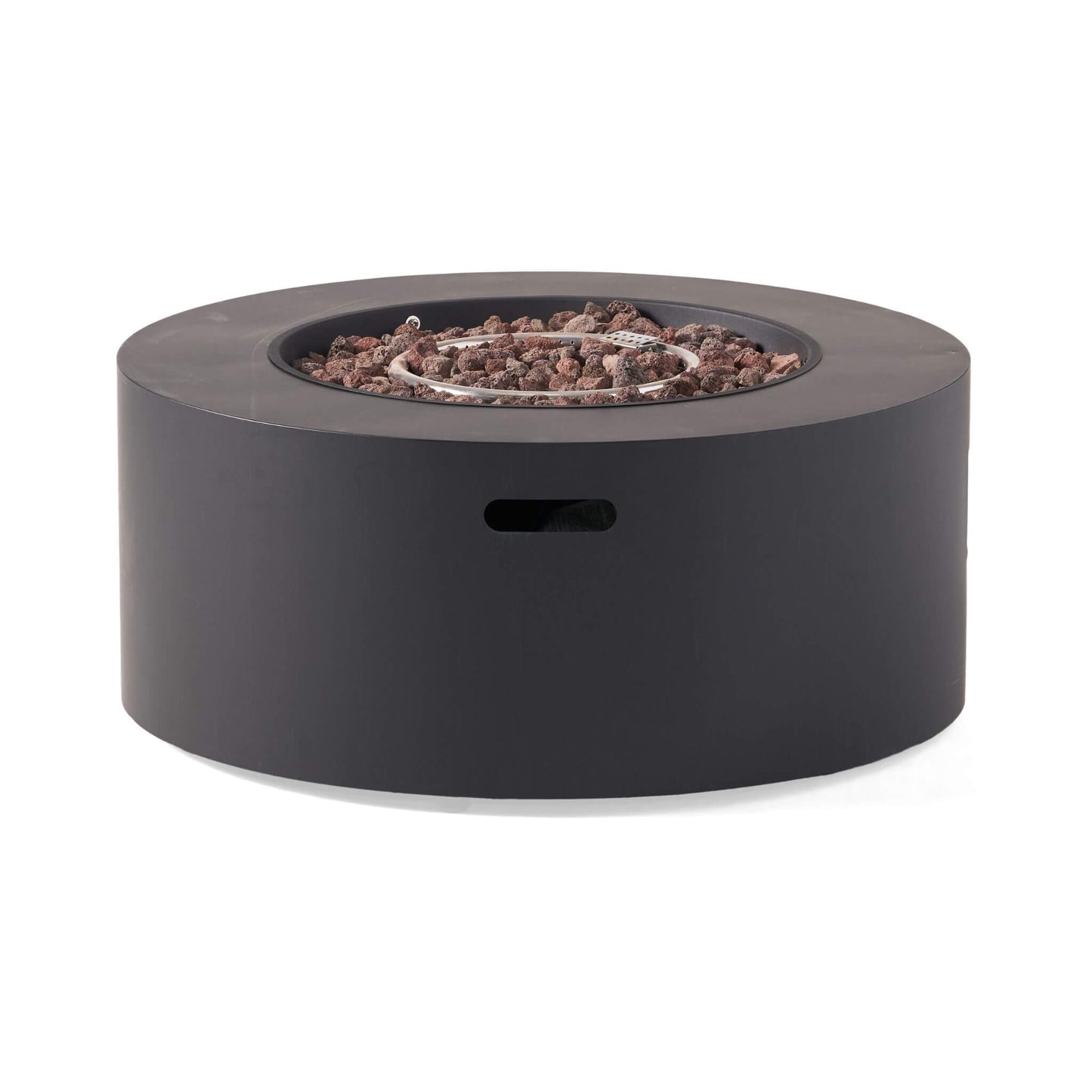 Alora Modern 32-Inch 40K BTU Round Iron Propane Fire Pit (SAK29102)