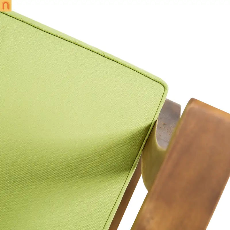 Outdoor Club Chair Acacia Wood Green Cushion