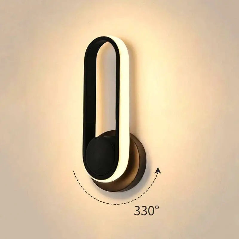 Modern White Oval Bedside Bedroom Wall Lamp