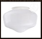 Modern Schoolhouse 8" Milk Glass Replacement Globe