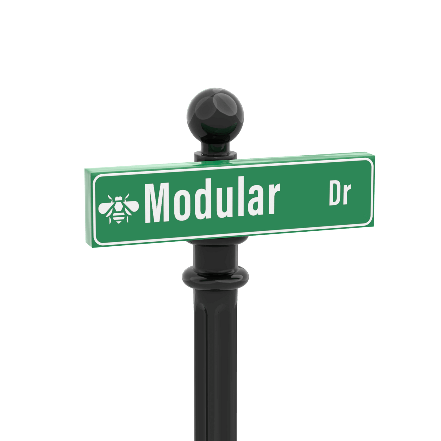 "Modular Drive" Street Sign - Custom Printed - 1x4 Tile Made with LEGO® Parts
