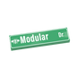 "Modular Drive" Street Sign - Custom Printed - 1x4 Tile Made with LEGO® Parts