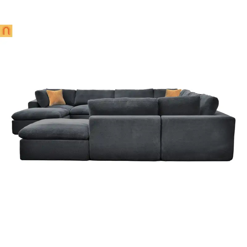Sectional Sofa Modular Dark Gray 10 Seat 200"x120