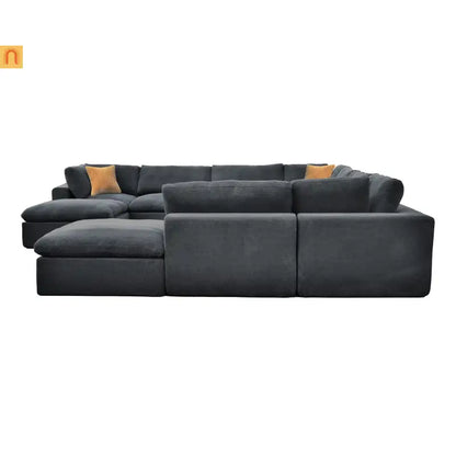 Sectional Sofa Modular Dark Gray 10 Seat 200"x120