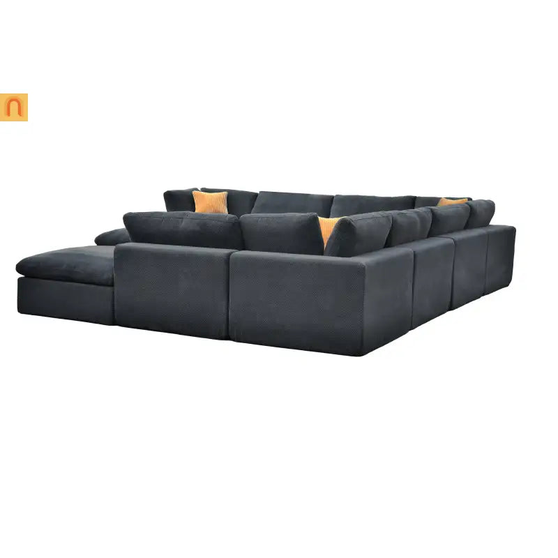 Sectional Sofa Modular Dark Gray 10 Seat 200"x120