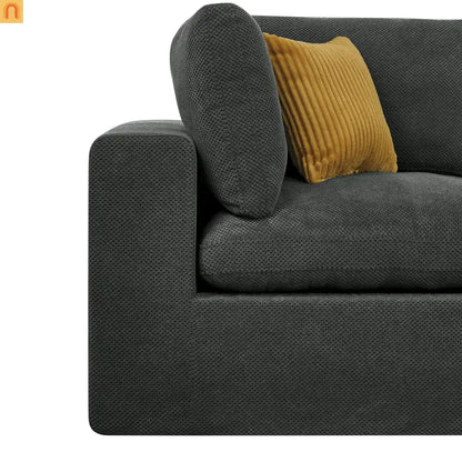 Sectional Sofa Modular Dark Gray 10 Seat 200"x120