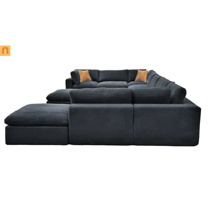 Sectional Sofa Modular Dark Gray 10 Seat 200"x120