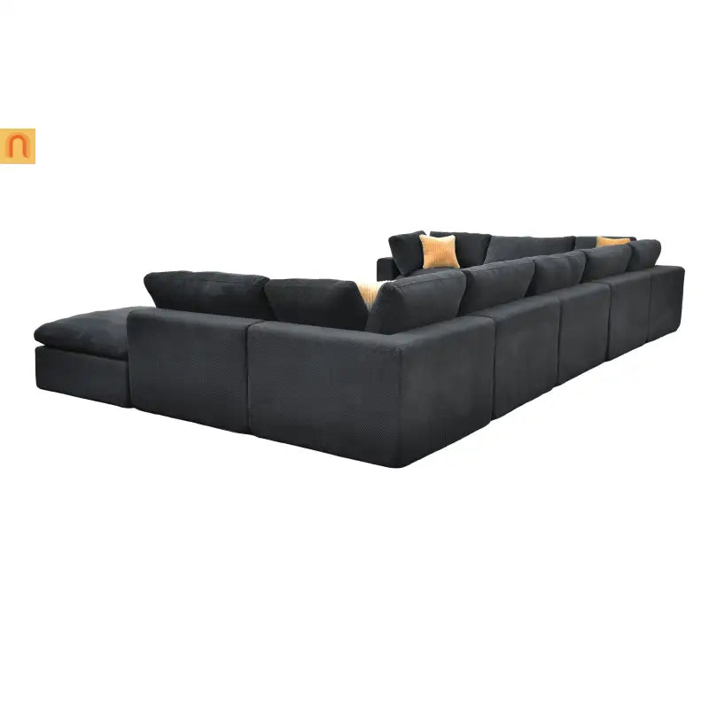 Sectional Sofa Modular Dark Gray 10 Seat 200"x120