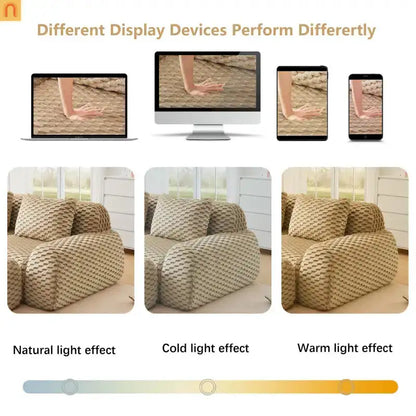 Sectional Sofa Modular Flannelette Light Camel 3 Seat Curved Footrest