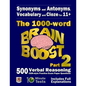 Synonyms and Antonyms, Vocabulary and Cloze: The 1000 Word 11+ Brain Boost Part 2: 500 more CEM style Verbal Reasoning Exam Paper Questions in 10 Minu - Paperback