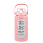 Motivational Water Bottle Intake Tracker with Straw Time Marker Silicone Sleeve Handle