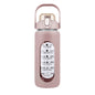 Motivational Water Bottle Intake Tracker with Straw Time Marker Silicone Sleeve Handle
