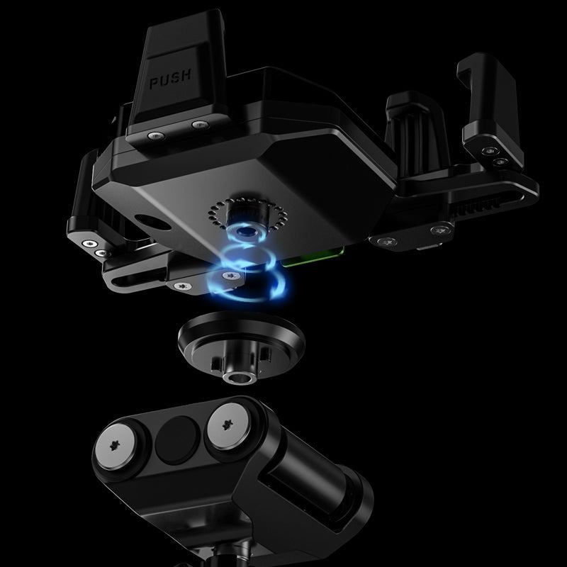 LOBOO PH06 Motorcycle Phone Holder – Adjustable Anti-Vibration Mount with Wireless & Wired Fast Charging, 360° Rotation