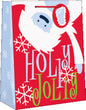Medium Sized Juvenile Giftbag - Holly Jolly