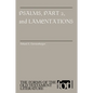 Psalms, Part 2 and Lamentations - Paperback
