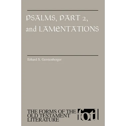 Psalms, Part 2 and Lamentations - Paperback