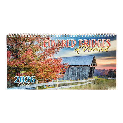 2026 Covered Bridges Panoramic Wall Calendar