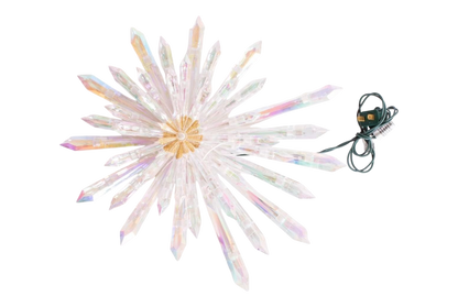 Lighted Acrylic Starburst Tree Topper with 50 Lights