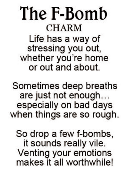 The F-Bomb Charm - A Playful Outlet for Stress Relief