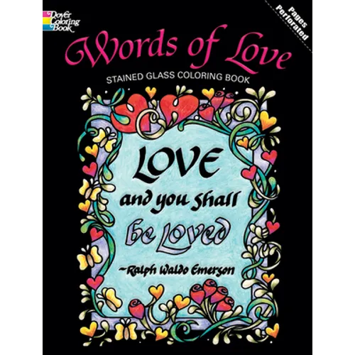 Words of Love Stained Glass Coloring Book - Paperback