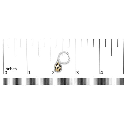 Multi-Color Diamond Pear Dangle Earrings in Gold-Plated Silver – 0.30 ct