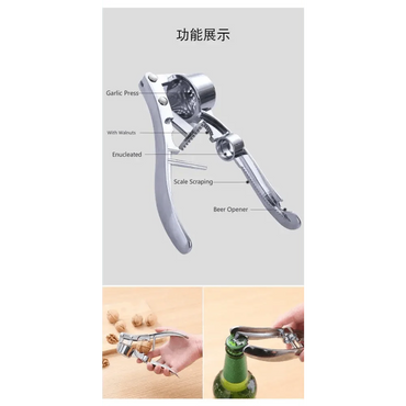 Multi-Functional Imitating Stainless Steel Garlic Press Crusher Kitchen Cooking Ginger Squeezer Masher Handheld Ginger Mincer Tools