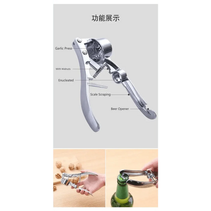 Multi-Functional Imitating Stainless Steel Garlic Press Crusher Kitchen Cooking Ginger Squeezer Masher Handheld Ginger Mincer Tools