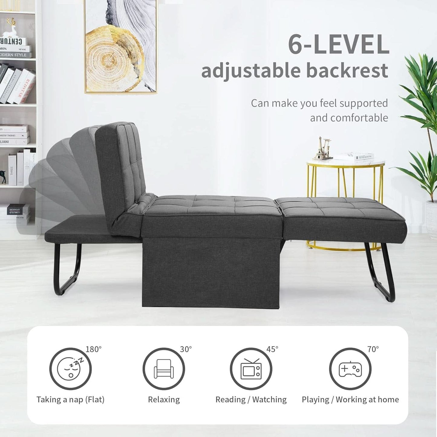 Multi-Functional Sofa Bed With Adjustable Backrest Design