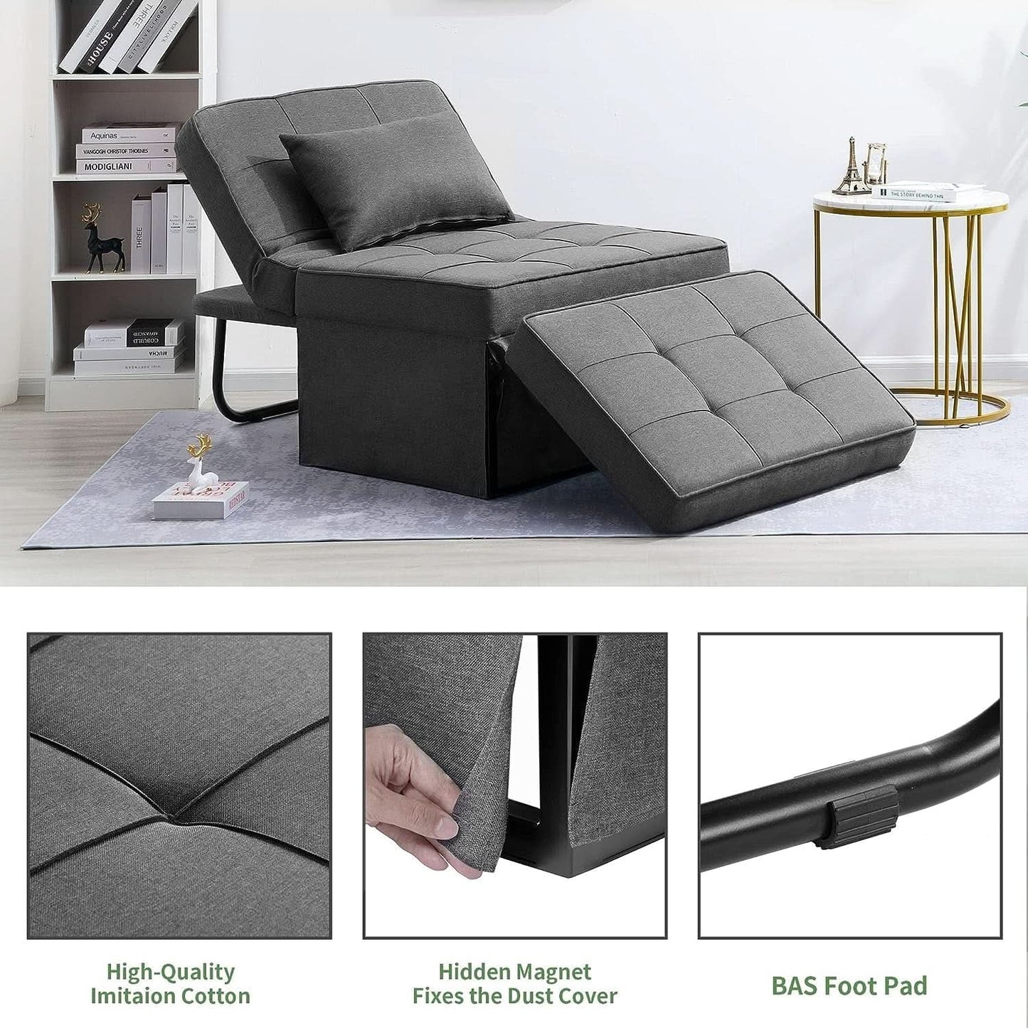 Multi-Functional Sofa Bed With Adjustable Backrest Design