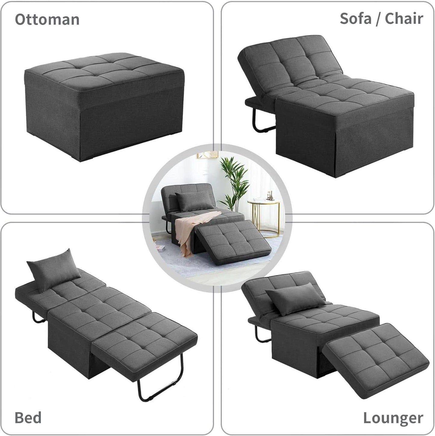 Multi-Functional Sofa Bed With Adjustable Backrest Design