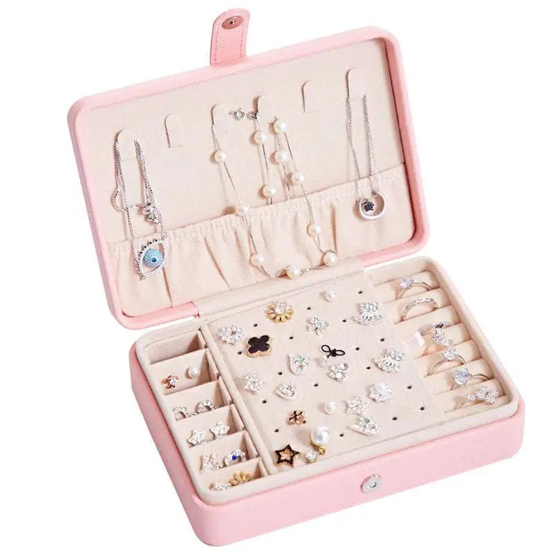 Multifunctional Jewelry Storage Box with Mirror