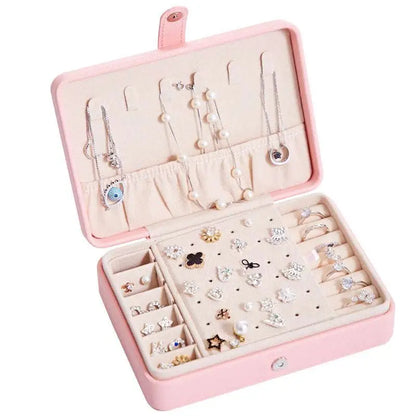 Multifunctional Jewelry Storage Box with Mirror