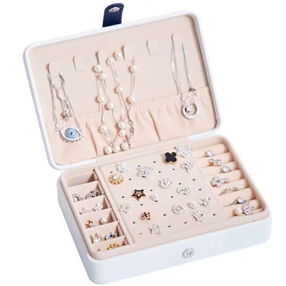 Multifunctional Jewelry Storage Box with Mirror