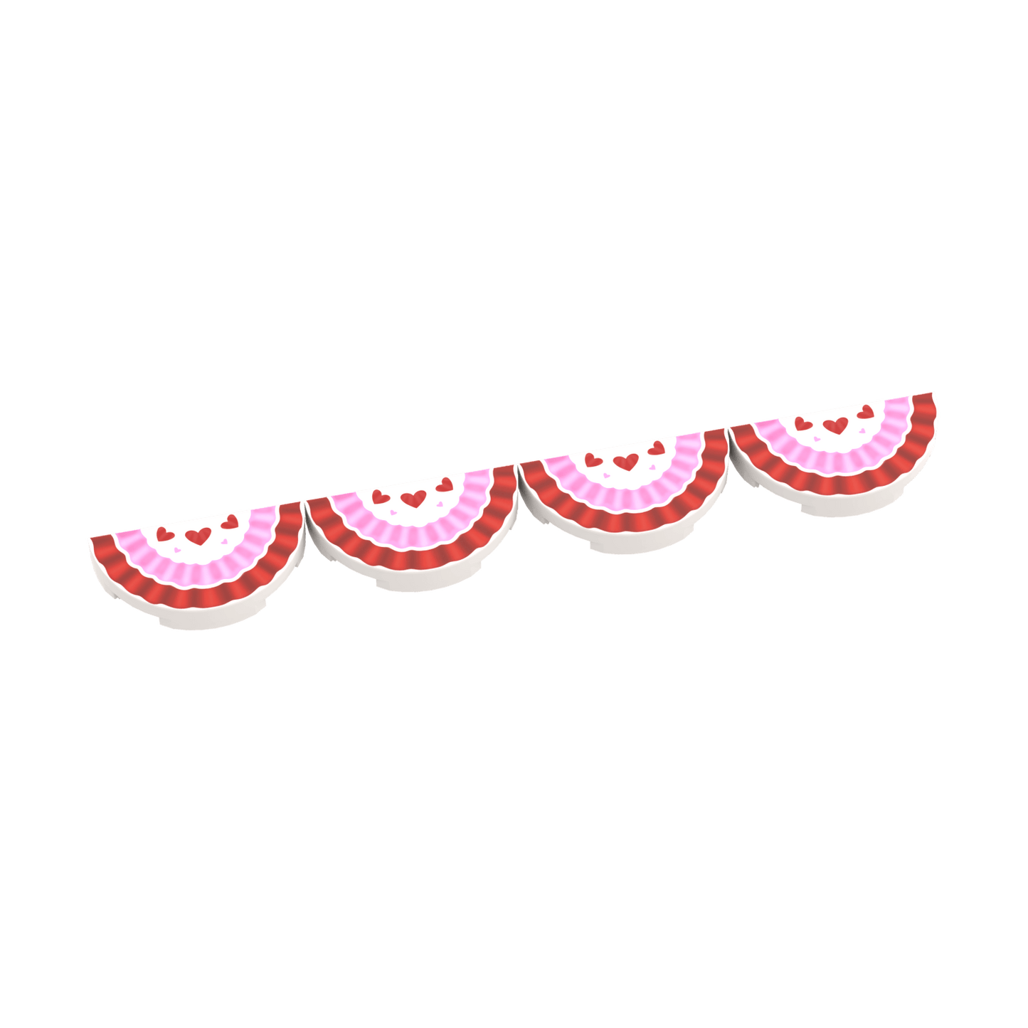 Valentine's Day Bunting - Seasonal Decor - Custom Printed - Made Using LEGO® Parts
