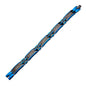 Mens Stainless Steel Solid Carbon Graphite and Blue IP with Clear CZ Gem Link Bracelet