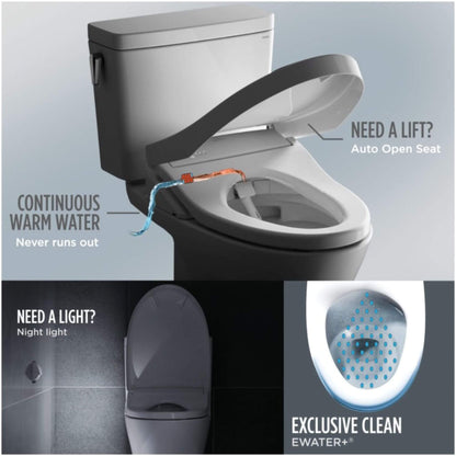 [MW7764726CSFGA.10#01] TOTO Drake 1.6 GPF Universal Height 10" Rough In Toilet With Washlet S7 Bidet Seat (SAK68432)