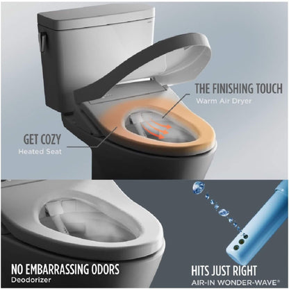 [MW7764726CSFGA.10#01] TOTO Drake 1.6 GPF Universal Height 10" Rough In Toilet With Washlet S7 Bidet Seat (SAK68432)