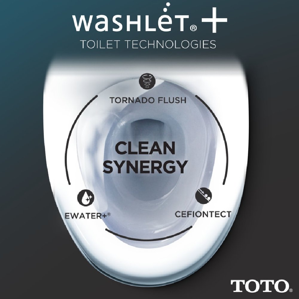 [MW7764736CSFGA#01] TOTO Drake 1.6 GPF Elongated Toilet With S7A Auto Open Bidet Seat And EWater (SAK15280)