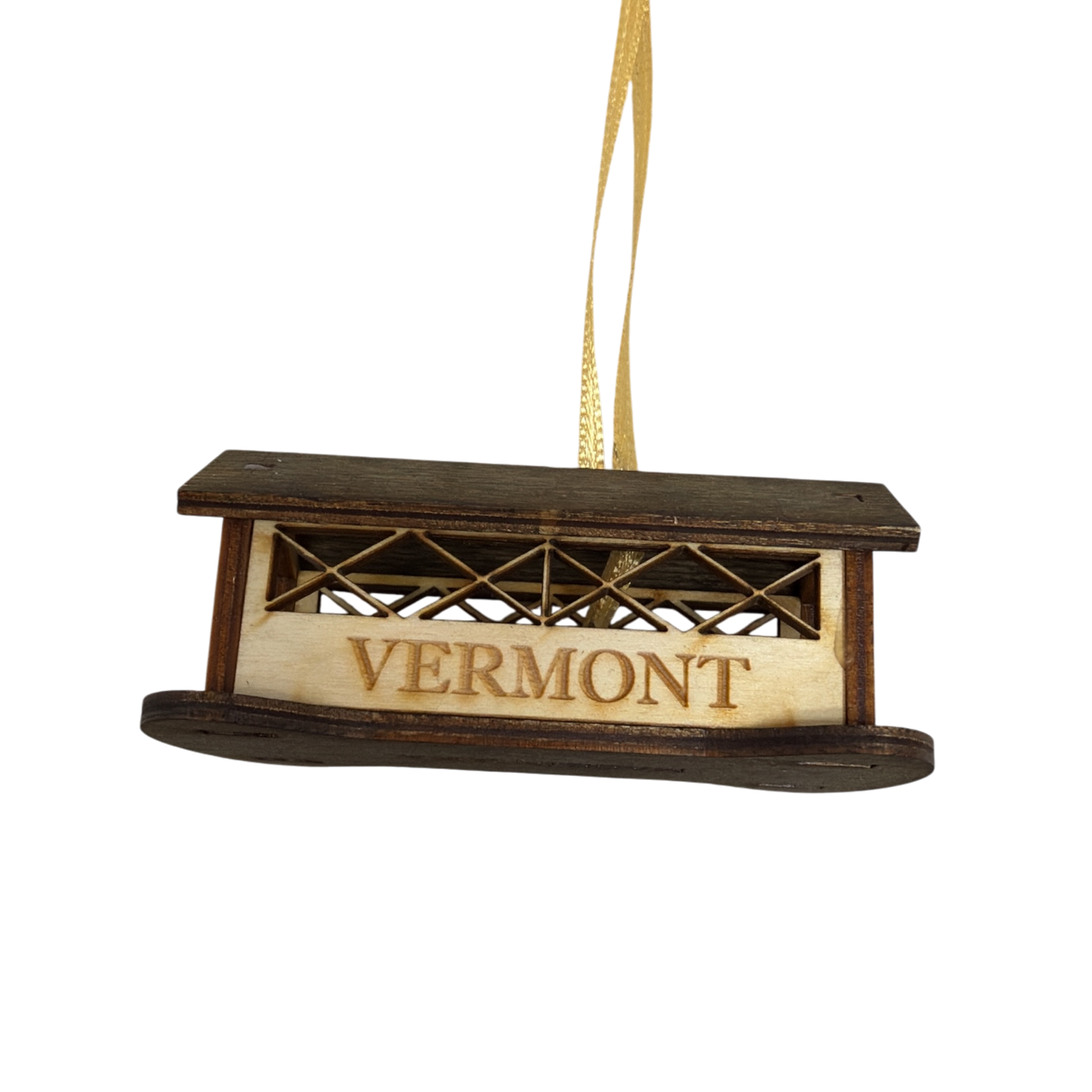 Hölzernes 3D Vermont Covered Bridge Ornament