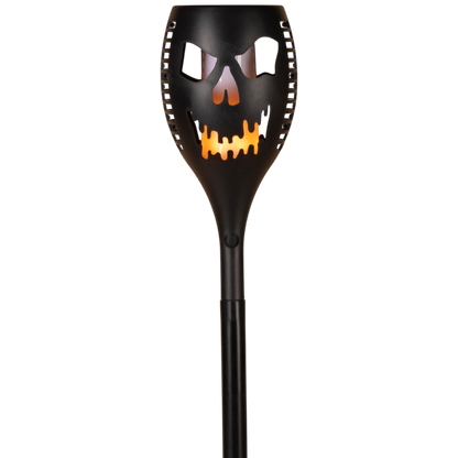 LED Solar Scary Pumpkin Face Torch -