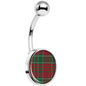 Christmas Red Green Plaid Belly Ring