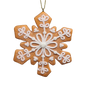 Gingerbread Snowflake Cookie Ornament -