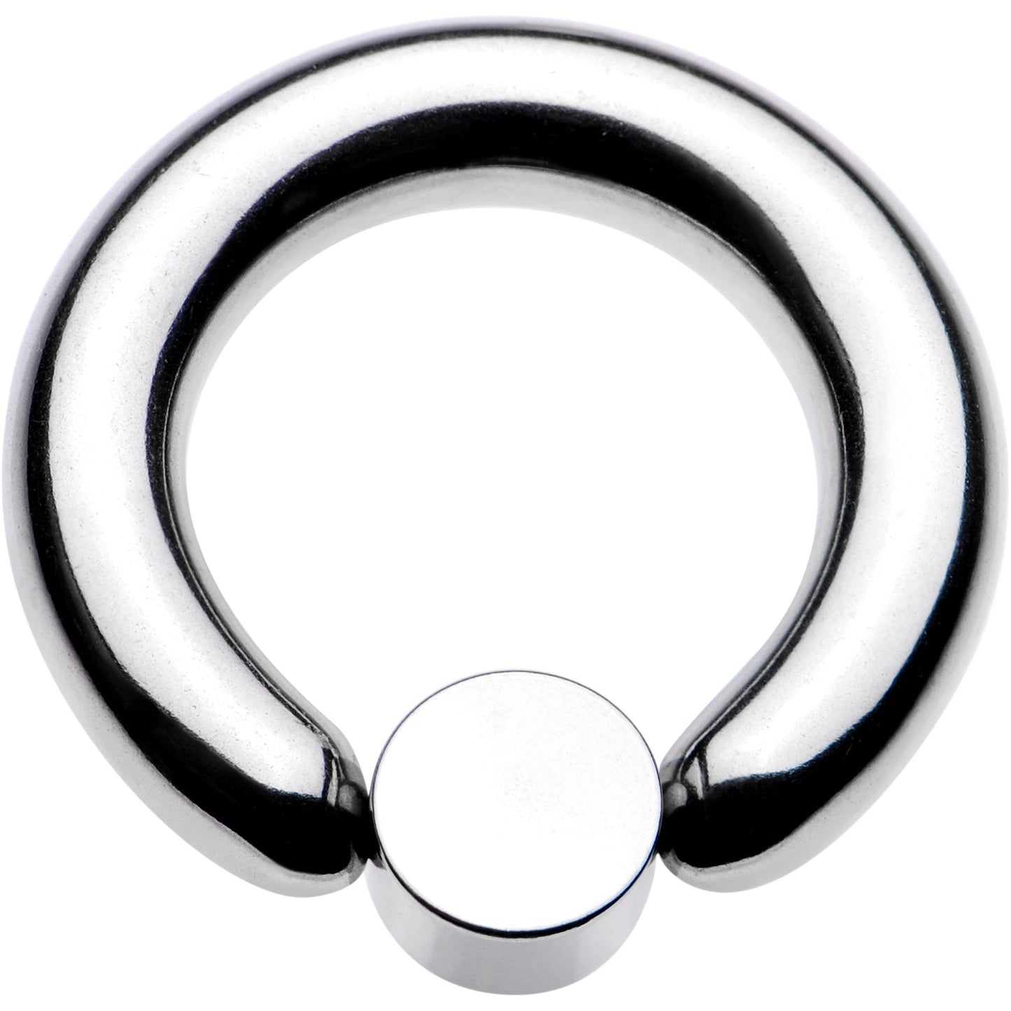 6G 1/2 Clear Gem 6mm Disc BCR Captive Ring