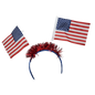 Patriotic Headband with American Flags