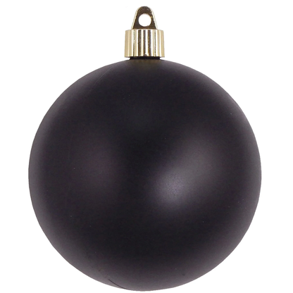 4" (100mm) Commercial Shatterproof Ball Ornament - Soot Black