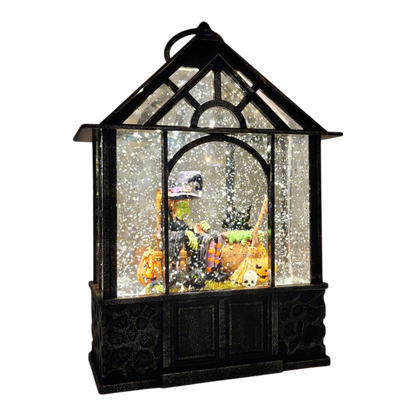 Sleeping Witch Lighted Waterglobe Lantern
