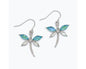Sparkling Crystal Dragonfly Earrings – Blue & Clear