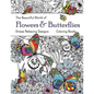 The Beautiful World of Flowers and Butterflies Coloring Book: Adult Coloring Book Wonderful Butterflies and Flowers: Relaxing, Stress Relieving Design - Paperback