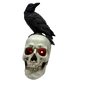 Gothic Crow on Skull Light-Up Figurine - The Shadow Hunter